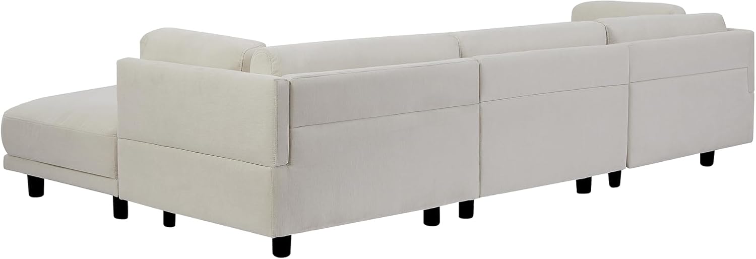 L Shaped Convertible Modular Sectional Sofa with Extra Wide Chaise Y428809