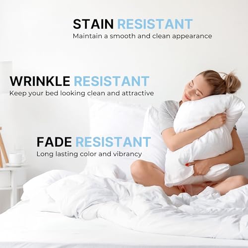 King Pillow Cases Set of 2 - Soft Hotel Quality White Pillowcase Covers Q539042