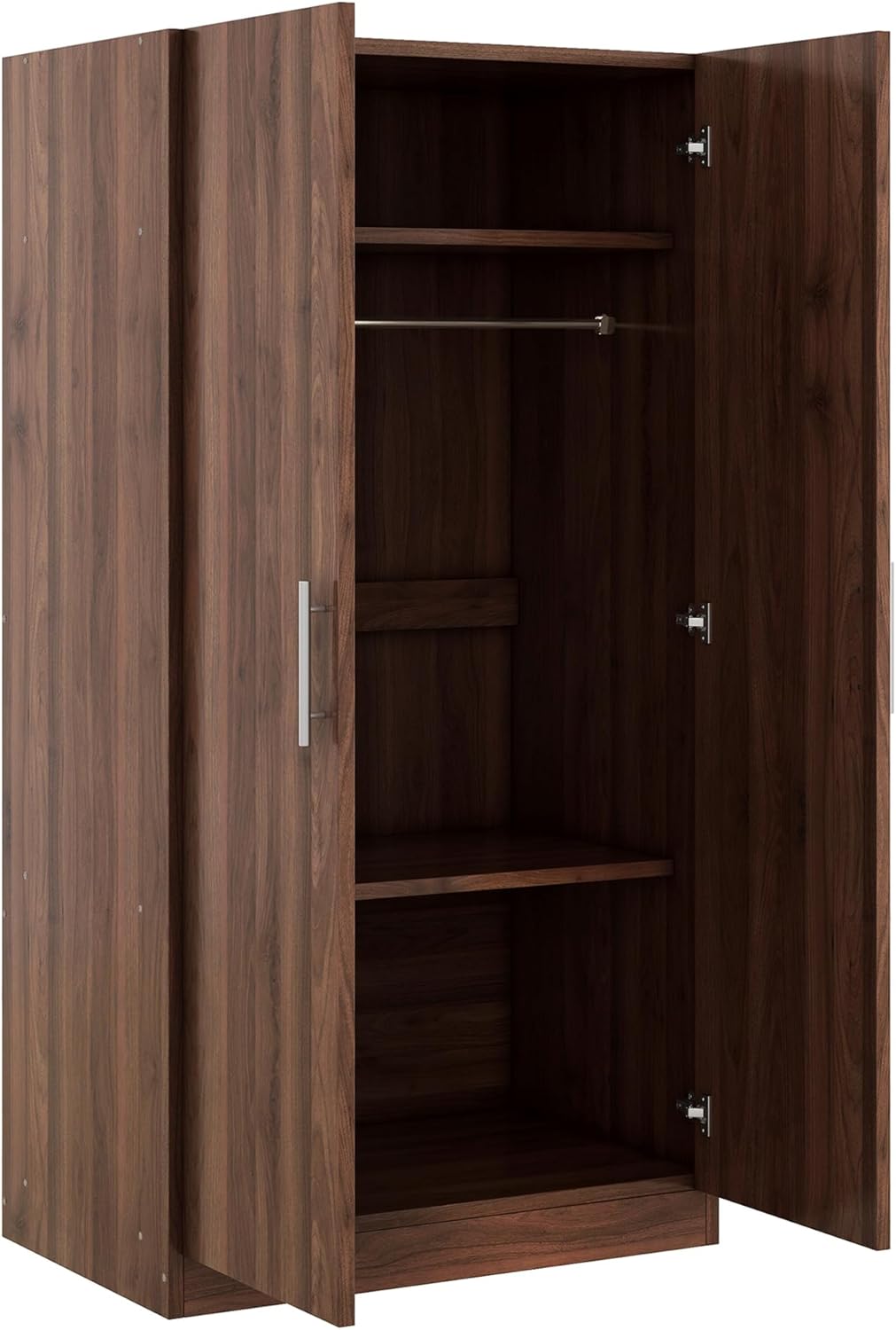 2-Door Wooden Wardrobe Armoire with 3 Storage Shelves F118250