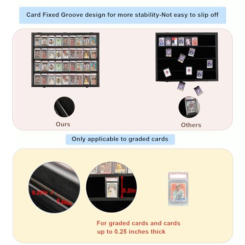 36 Graded Sports Card Display Case with Lockable Acrylic Door Y303965
