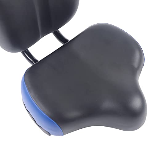 Backrest Saddle Bike Seat with Back Support, Faux Leather, Universal Fit V598931