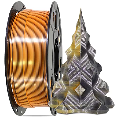 MIKA3D Bicolor Silk PLA 3D Printer Filament Bundle, 1.75mm, 6 Spools V5573