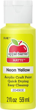 Apple Barrel Acrylic Paint in Assorted Colors (2 oz), 20490, Neon Yellow