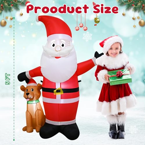 4 FT Christmas Snowman Inflatable with LED Lights Indoor Outdoor Decor E952