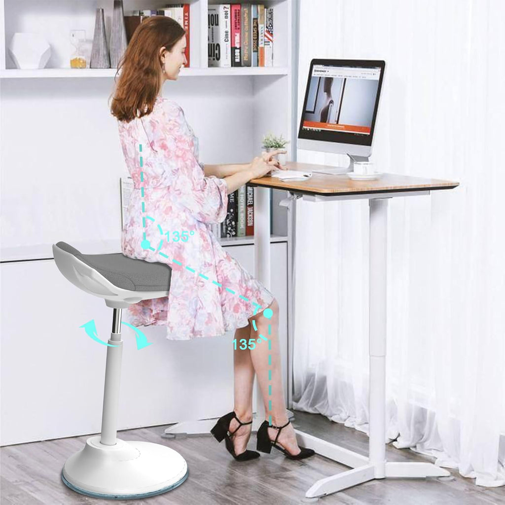 Adjustable Ergonomic Standing Desk Chair with Swivel Seat U986