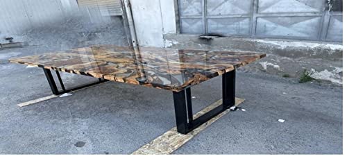Personalized Large Epoxy Resin Dining Table, 72 x 36 Inches T8581