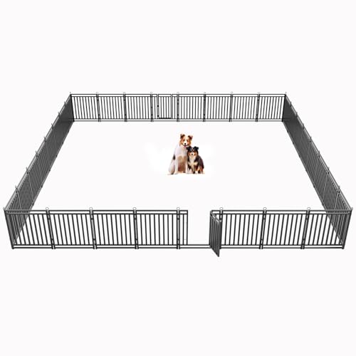 Metal Dog Fence Playpen 40" Height 16 Panels for Yard Camping RV A633426
