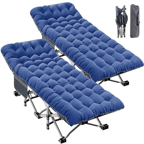 ABORON Oversized Folding Camping Cot for Adults, Double Layer 1200D, with Mat & Carrying Bag S2407