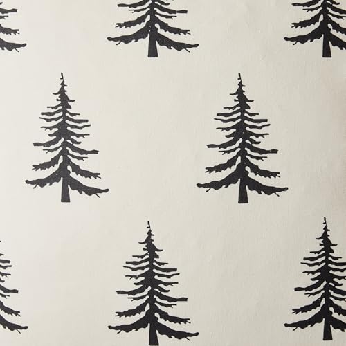 Christmas Pillow Covers Set of 2, 18x18 Inch, Green Winter Tree Print Z3499