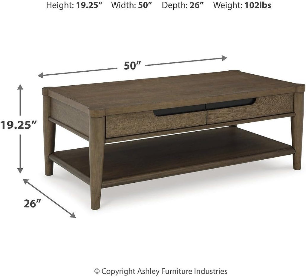 Signature Design by Ashley Roanhowe Coffee Table, Dark Brown J42224