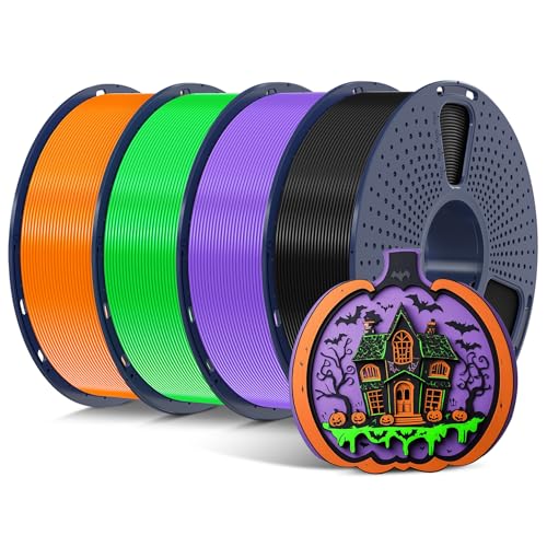 SUNLU 4kg PLA 3D Printer Filament Bundle, 1.75mm, 4 Black Spools V387