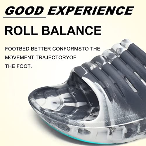 KuaiLu Men's Recovery Sandals Orthotic Cushion Open Toe Sport Slides D332788