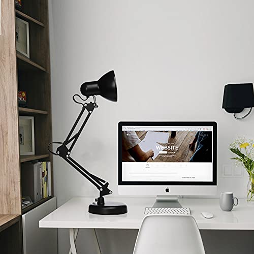 LED Desk Lamp with Clamp, Swing Arm, 6500K, Black Q7888