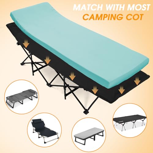 CYMULA Camping Cot Mattress 2in Memory Foam Sleeping Pad for Adults, Portable Roll Up Travel Pad R569502