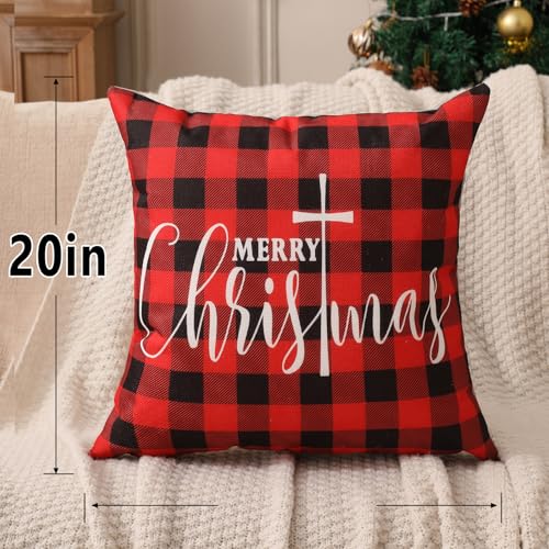 Christmas Pillow Covers 18x18 Set of 4, Double-Sided Print G493315