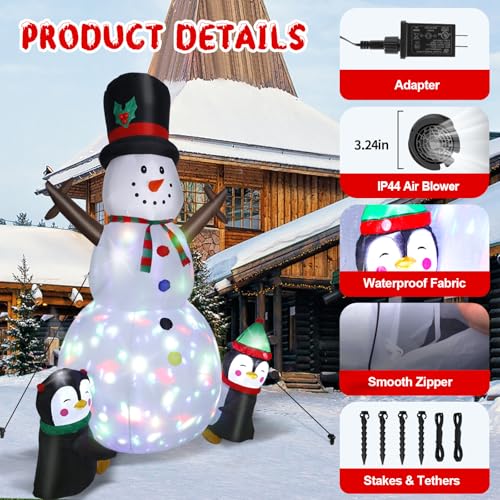 14FT Christmas Inflatable Santa Claus Outdoor Yard Decorations with LED Lights S7265