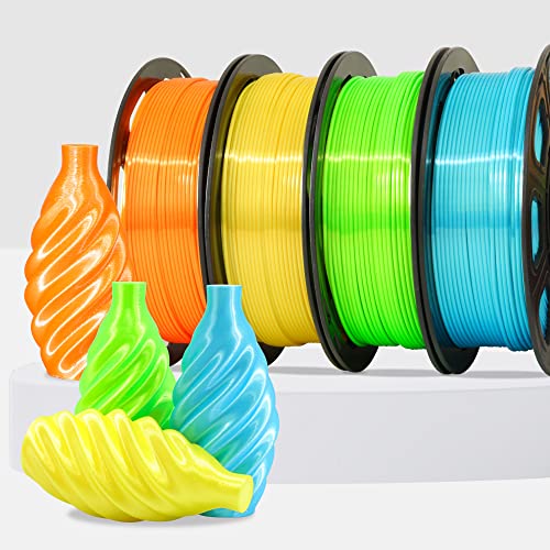 MIKA3D Bicolor Silk PLA 3D Printer Filament Bundle, 1.75mm, 6 Spools V5573