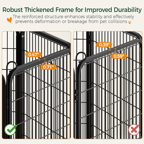 Yaheetech Dog Playpen Outdoor 40 Inch 8 Panels Metal Pet Fence I4784