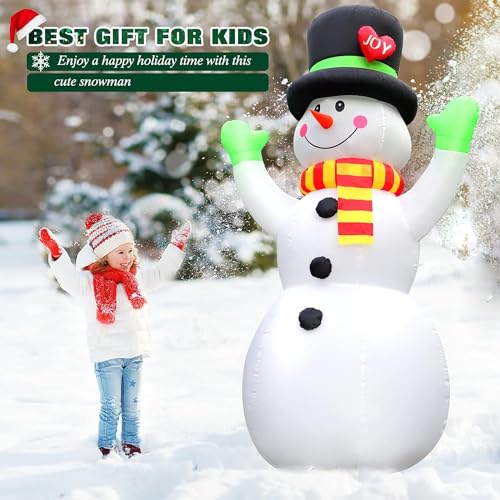 8 FT Christmas Inflatable Santa Claus with Gift Bag and LED Lights for Yard Outdoor Decor M3530