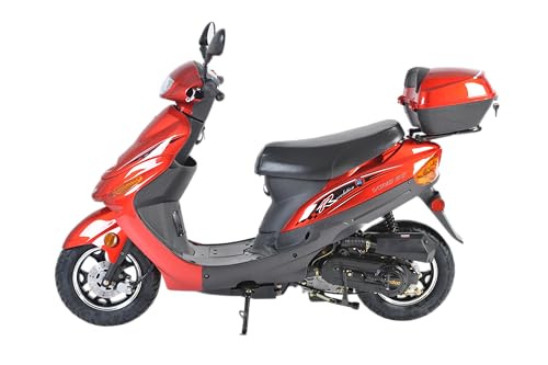 HHH Upgraded 49cc Gas Street Legal Scooter Moped with Matching Trunk I775