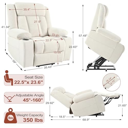 Power Lift Recliner for Elderly with Remote Control, Navy Blue P60192