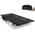 Gonex 31.5" Extra Wide Camping Cot with Breathable Mesh Fabric Supports 350lbs, Portable Ultralight Folding Cot Bed for Adults Travel, Beach, Home, Sleeping (Mesh)