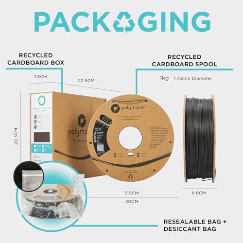 Polymaker PolyLite ABS Filament 1.75mm Black, 1kg F638424