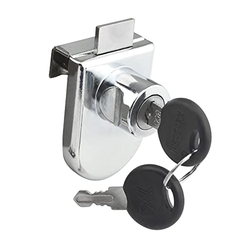 4Pack Zinc Alloy Double Glass Door Display Lock Cabinet Lock with 2 Keys C996496