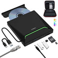 External CD DVD Drive for Laptop, USB 3.0 Type-C, Slim Portable Burner T70166