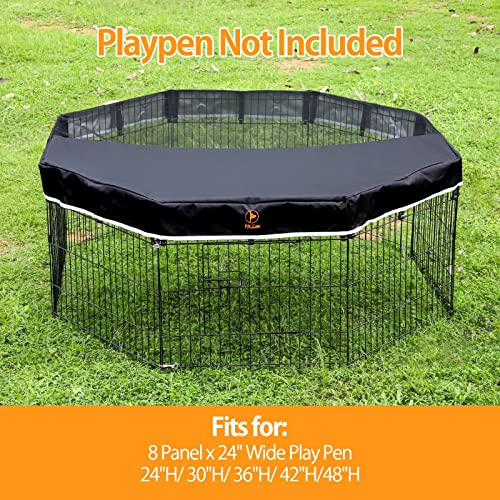 PJYuCien Dog Playpen - Metal Foldable Exercise Pen with Bottom Pad for Small Medium Pets C352