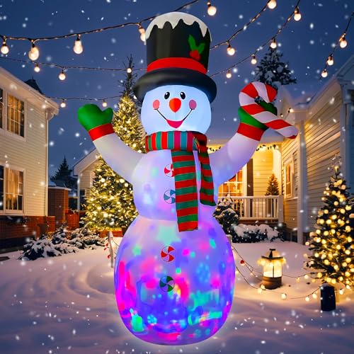 SEASONBLOW 10 Ft Inflatable Christmas Snowman with Candy Decoration H73484