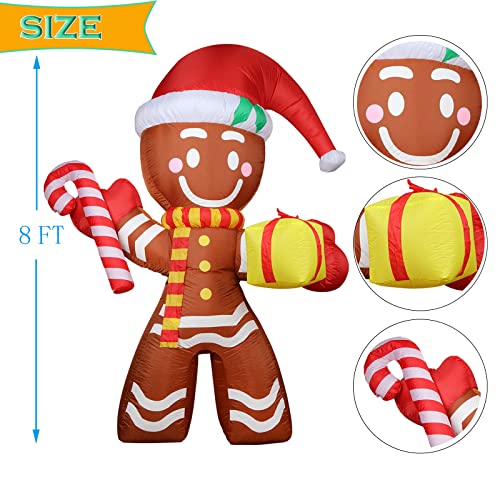 Inflatable Snowman Christmas Decoration with Rotating LED Lights N534
