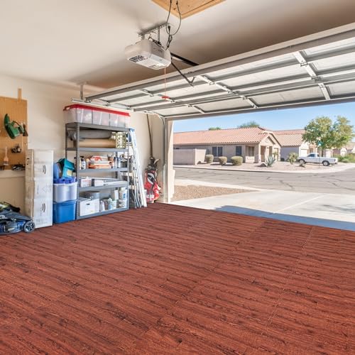 Sorbus Wood Grain EVA Interlocking Floor Mats with Borders J287