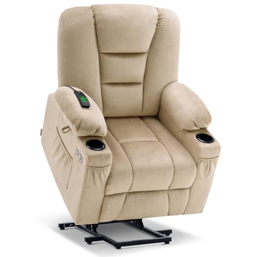 MCombo Small Power Lift Recliner Chair with Massage and Heat, Brown N356790