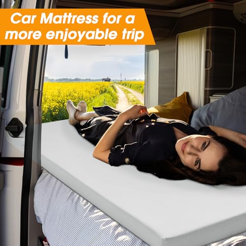 CYMULA Camping Cot Mattress 2in Memory Foam Sleeping Pad for Adults, Portable Roll Up Travel Pad R569502