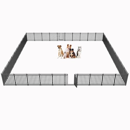 Metal Dog Fence Playpen 40" Height 16 Panels for Yard Camping RV A633426