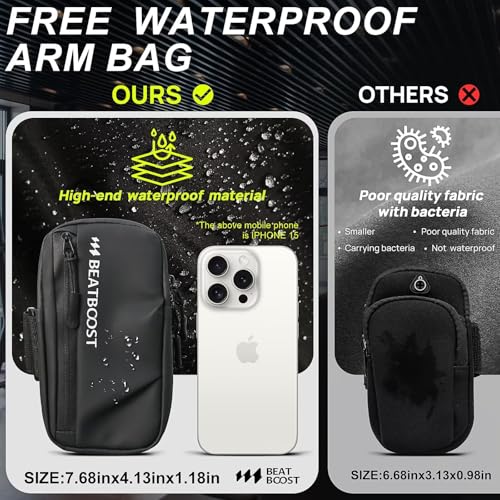 BeatBoost Weighted Vest for Men, Adjustable 20-60lb with Steel Plates F5122
