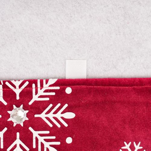 GMOEGEFT Christmas Tree Skirt 48 Inches Red Velvet K716366
