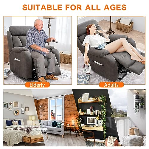 Power Lift Recliner for Elderly with Remote Control, Navy Blue P60192