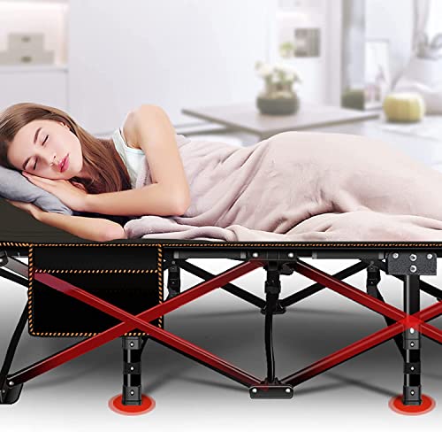 ABORON Oversized Folding Camping Cot for Adults, Double Layer 1200D, with Mat & Carrying Bag S2407