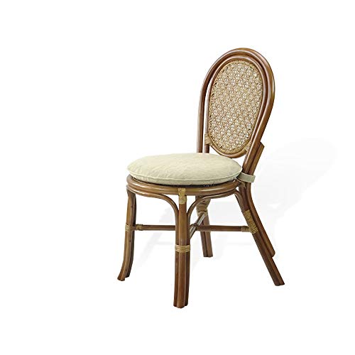 Set of 2 Denver Dining Wicker Side Chairs with Cream Cushion M137