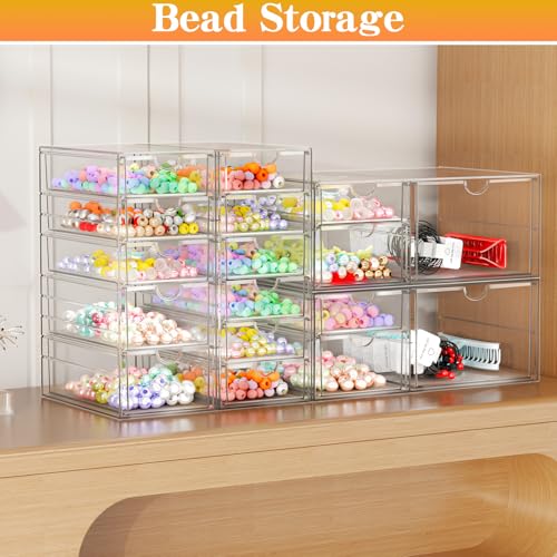 Acrylic Makeup Organizer with 19 Drawers, 4 Pack Clear Storage B90209