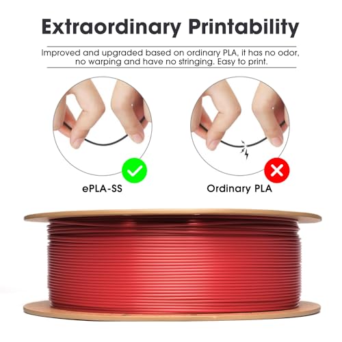 eSUN PLA Basic Filament 1.75mm, 3D Printer Filament, 1KG Spool, Black B3638