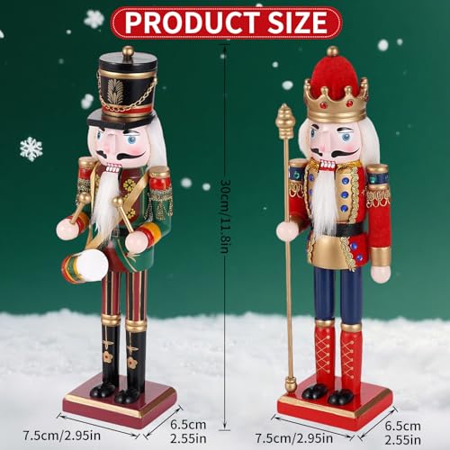 11.8 Inch Wooden Nutcracker Christmas Decor T403