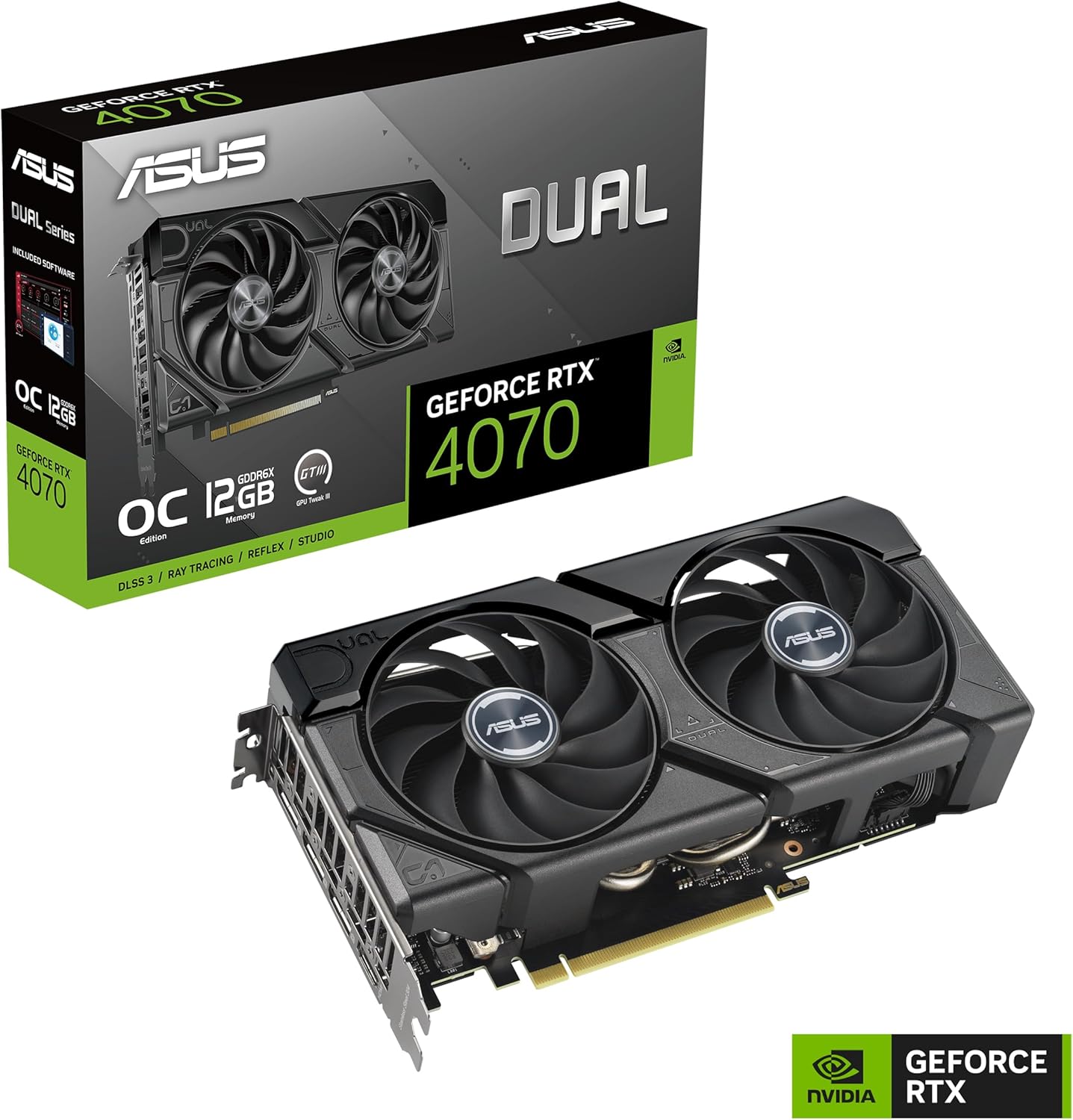 ASUS DUAL-RTX4070-O12G-EVO NVIDIA GeForce RTX 4070 12GB GDDR6X Graphics Card U341