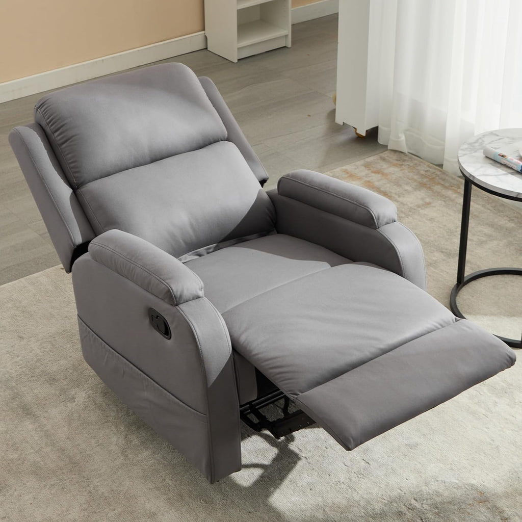 Lazy Boy Leather Recliner Chair for Adults with Adjustable Backrest N3274