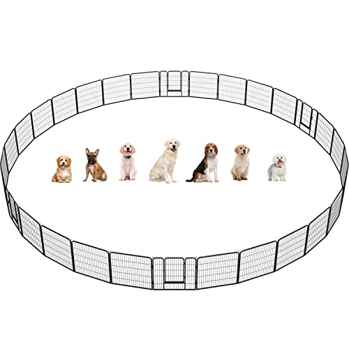 Yaheetech Dog Playpen Outdoor 40 Inch 8 Panels Metal Pet Fence I4784