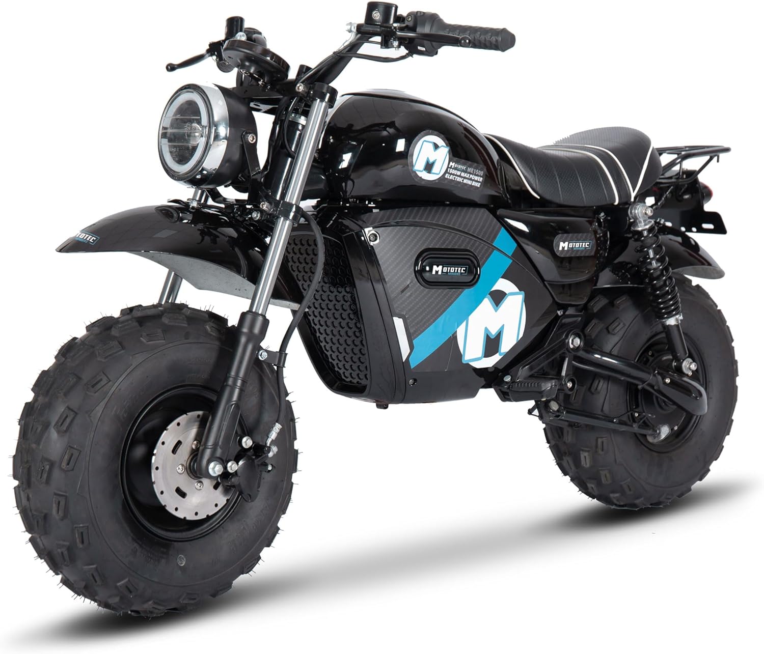 MotoTec 60v 1500w Electric Mini Bike Lithium Black N588279