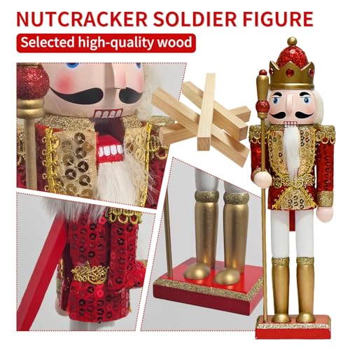 11.8 Inch Wooden Nutcracker Christmas Decor T403