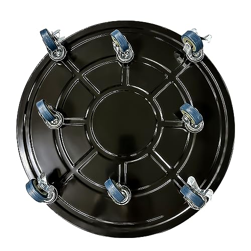 2 Pack Metal Plant Caddy with Wheels, Lockable Casters, Heavy Duty Q2424